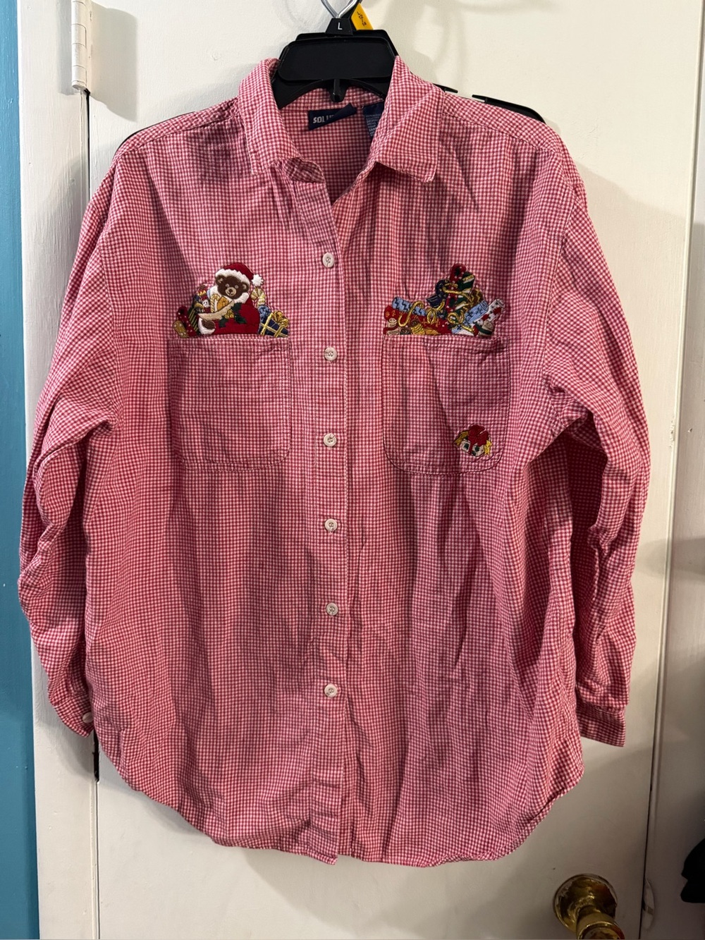 Vintage Christmas Large Button Down Shirt